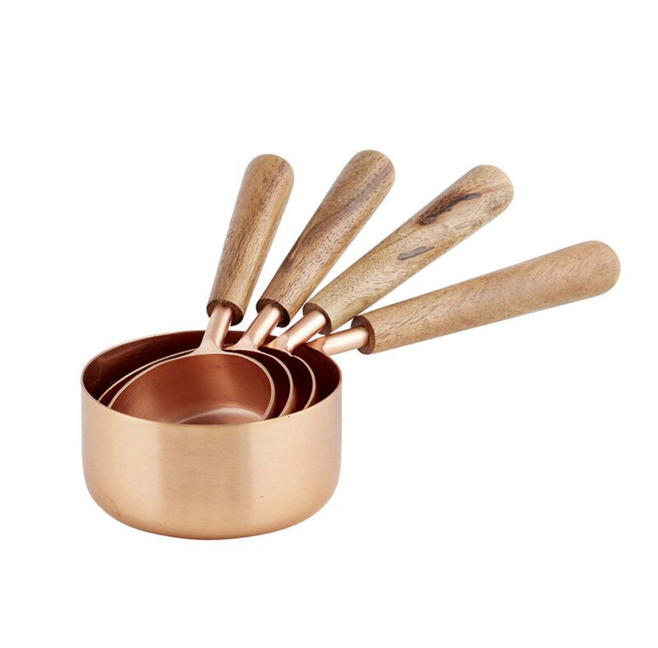 Mango Wood + Copper Measuring Cups